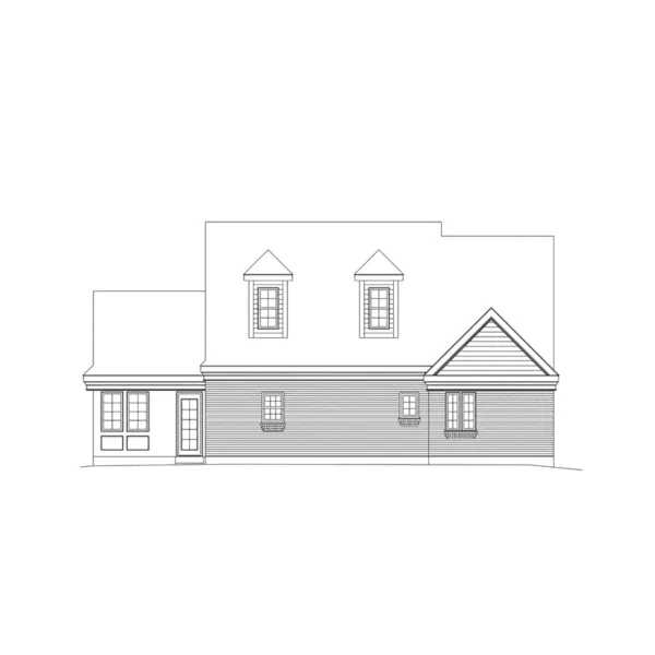 Waterfront House Plan Rear Elevation - Darbytown English Cottage Home 037D-0002 - Search House Plans and More