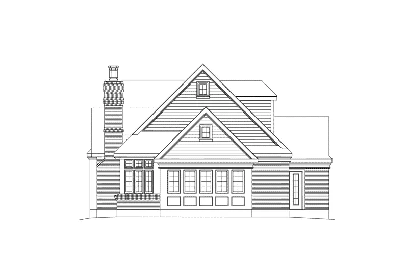 Lake House Plan Right Elevation - Darbytown English Cottage Home 037D-0002 - Search House Plans and More