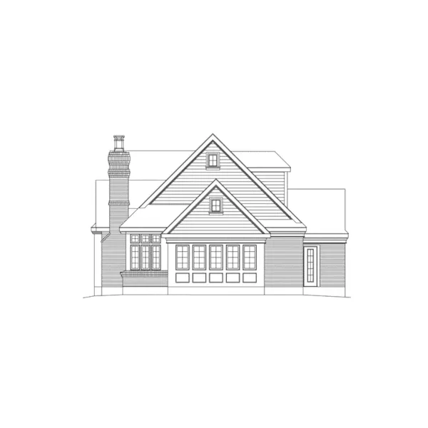 Waterfront House Plan Right Elevation - Darbytown English Cottage Home 037D-0002 - Search House Plans and More