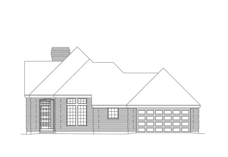 Traditional House Plan Right Elevation - Ramsbury Grove Modern Home 037D-0003 - Shop House Plans and More