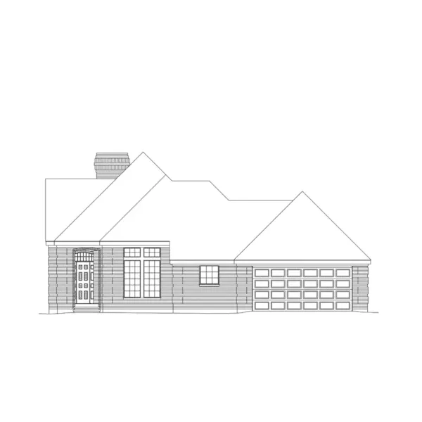 Southern House Plan Right Elevation - Ramsbury Grove Modern Home 037D-0003 - Shop House Plans and More