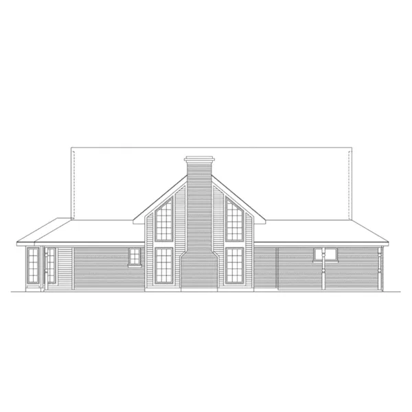 Country House Plan Rear Elevation - Lakeway Country Home 037D-0004 - Shop House Plans and More