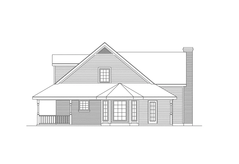 Southern House Plan Right Elevation - Lakeway Country Home 037D-0004 - Shop House Plans and More