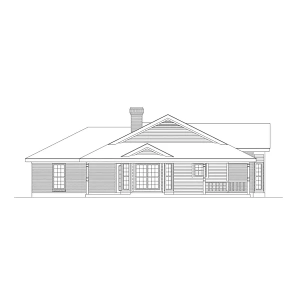 Southern House Plan Left Elevation - Pagehurst Modern Ranch Home 037D-0006 - Shop House Plans and More