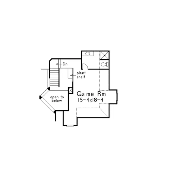 Southern House Plan Second Floor - Berwickshire Cottage Home 037D-0007 - Search House Plans and More