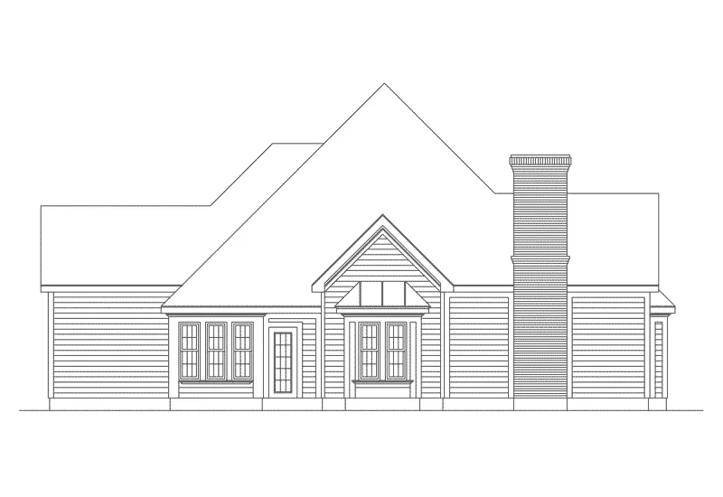 Southern House Plan Left Elevation - Berwickshire Cottage Home 037D-0007 - Search House Plans and More