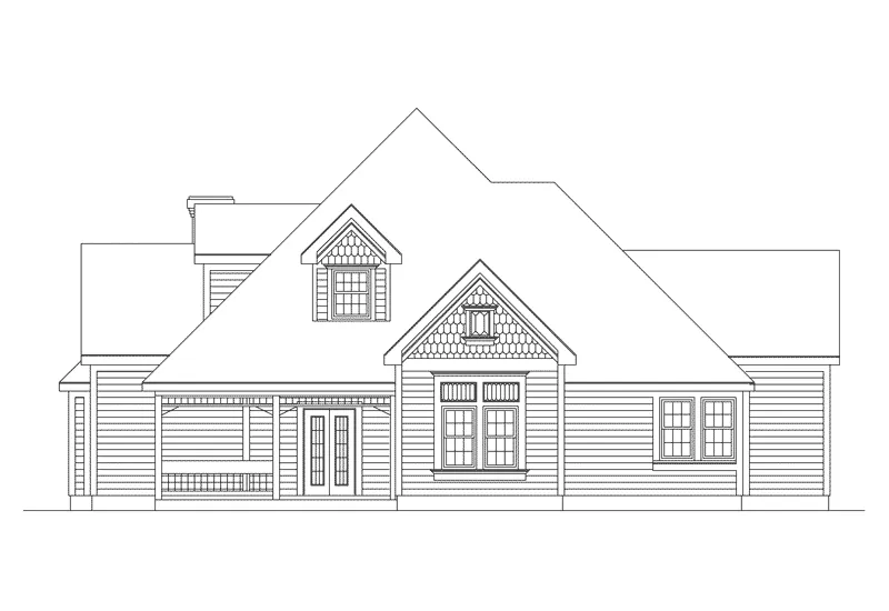 Southern House Plan Right Elevation - Berwickshire Cottage Home 037D-0007 - Search House Plans and More