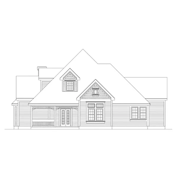 Southern House Plan Right Elevation - Berwickshire Cottage Home 037D-0007 - Search House Plans and More