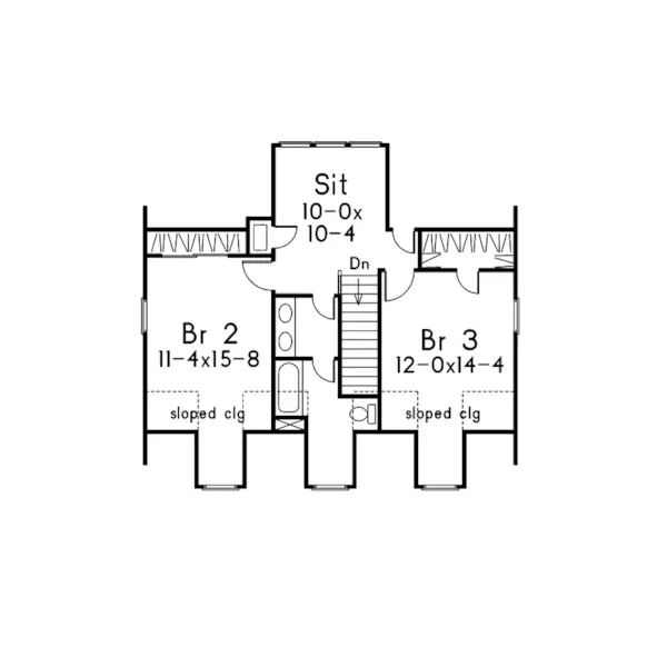 Farmhouse Plan Second Floor - Springwood Country Home 037D-0009 - Shop House Plans and More