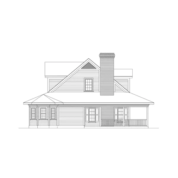 Farmhouse Plan Left Elevation - Springwood Country Home 037D-0009 - Shop House Plans and More