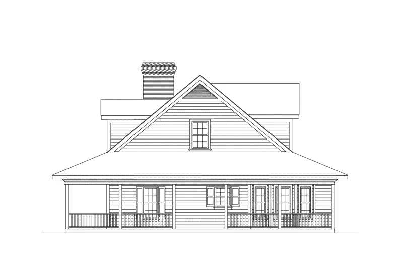 Lake House Plan Right Elevation - Springwood Country Home 037D-0009 - Shop House Plans and More