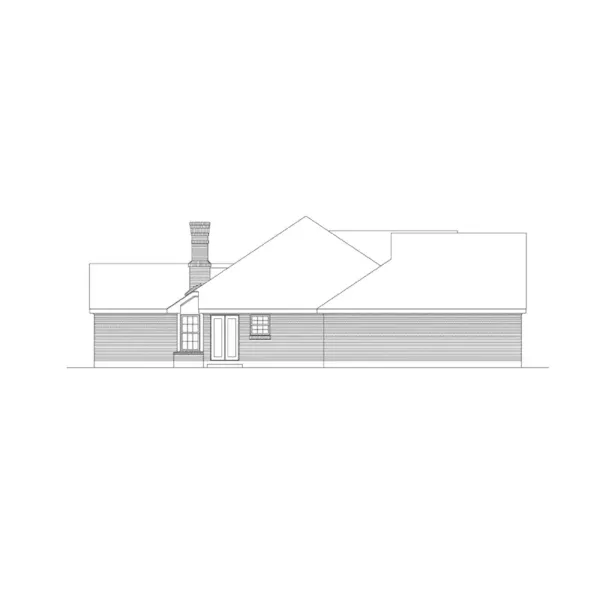 Ranch House Plan Left Elevation - Ashwood Traditional Ranch Home 037D-0011 - Search House Plans and More