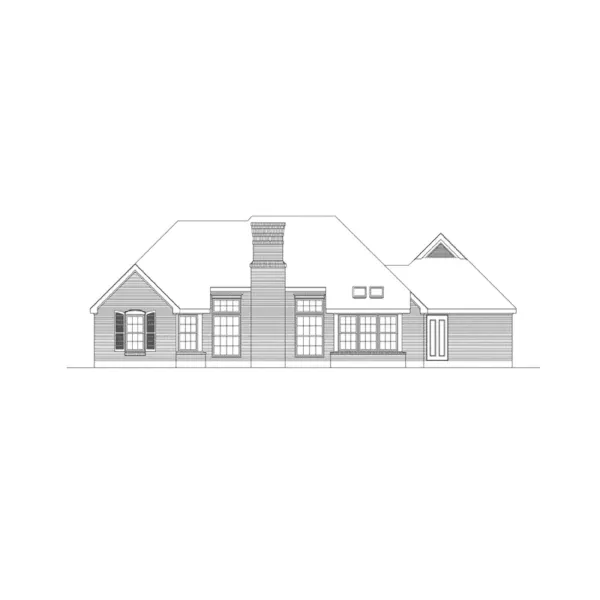 Ranch House Plan Rear Elevation - Ashwood Traditional Ranch Home 037D-0011 - Search House Plans and More