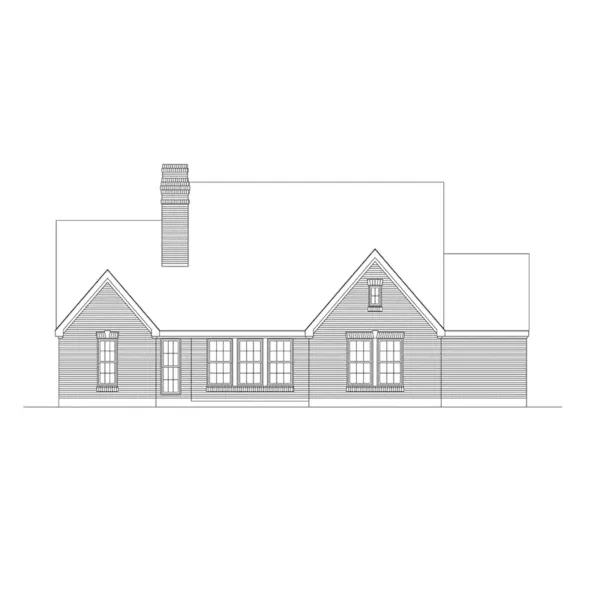 Country House Plan Rear Elevation - Winford Ranch Home 037D-0012 - Shop House Plans and More