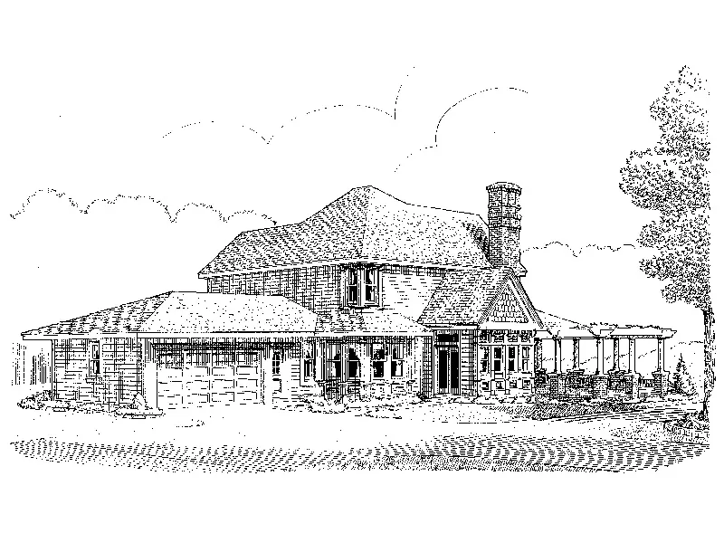 Modern House Plan Front Image of House - Jamestown Country Farmhouse 037D-0013 - Search House Plans and More