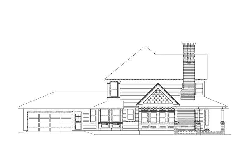Modern House Plan Left Elevation - Jamestown Country Farmhouse 037D-0013 - Search House Plans and More