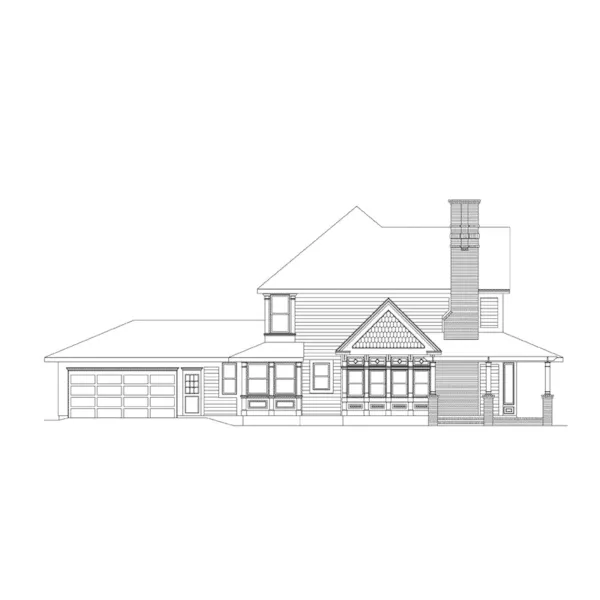 Country House Plan Left Elevation - Jamestown Country Farmhouse 037D-0013 - Search House Plans and More