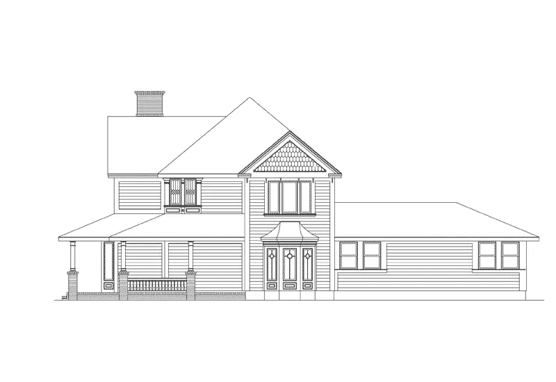 Modern House Plan Right Elevation - Jamestown Country Farmhouse 037D-0013 - Search House Plans and More