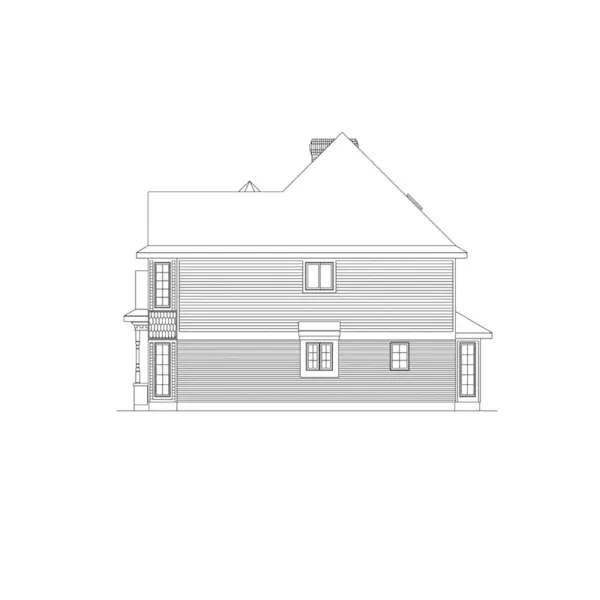 Modern House Plan Right Elevation - Wedgegrove Victorian Home 037D-0016 - Shop House Plans and More