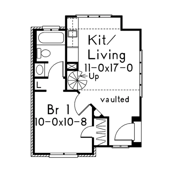 Vacation House Plan First Floor - Canton Cove Vacation Home 037D-0019 - Search House Plans and More