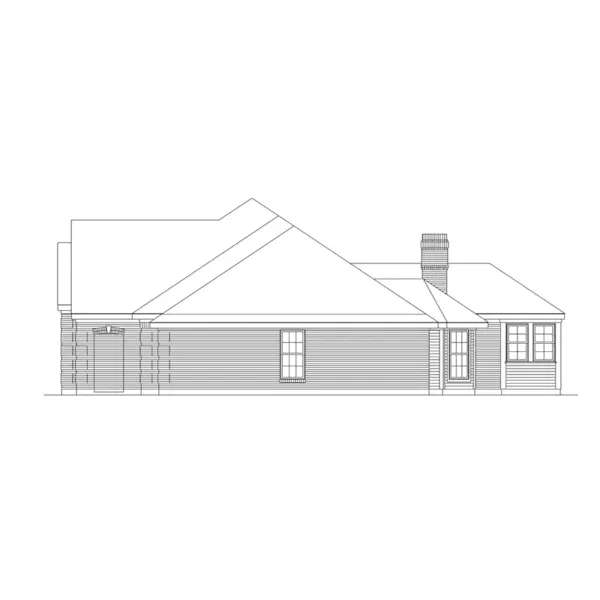 Traditional House Plan Right Elevation - Lindenwood Ranch Home 037D-0020 - Shop House Plans and More