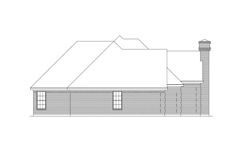 Country House Plan Left Elevation - Twinbrooke Ranch Home 037D-0022 - Shop House Plans and More