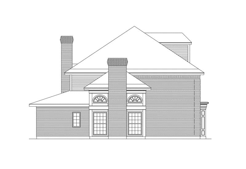 Southern House Plan Left Elevation - Portland Southern Home 037D-0023 - Shop House Plans and More