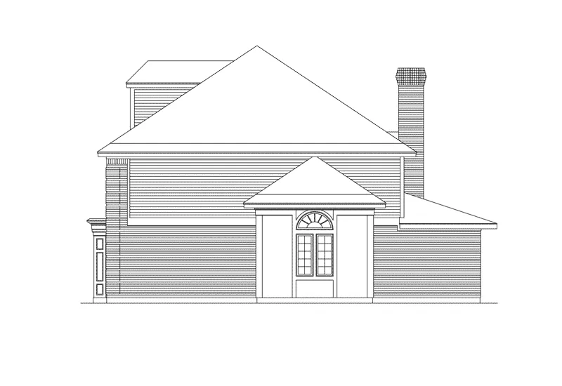 Southern House Plan Right Elevation - Portland Southern Home 037D-0023 - Shop House Plans and More