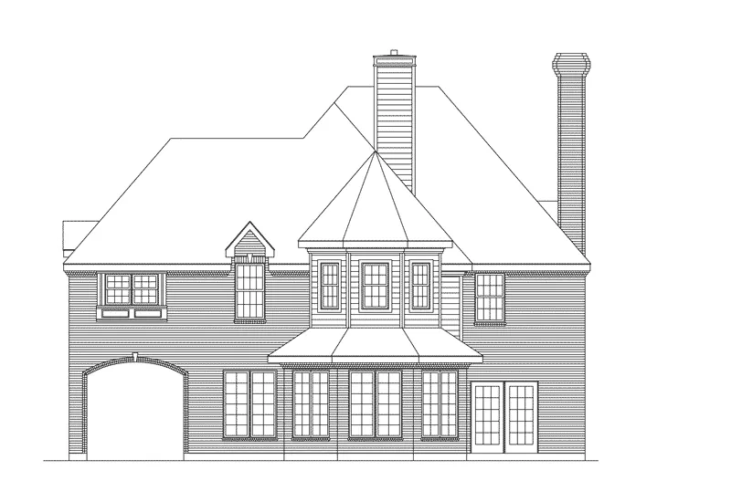 Traditional House Plan Rear Elevation - Bristol European Home 037D-0024 - Search House Plans and More