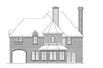 Traditional House Plan Rear Elevation - Bristol European Home 037D-0024 - Search House Plans and More