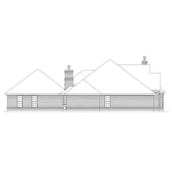 Ranch House Plan Left Elevation - Aspen Traditional Ranch Home 037D-0025 - Search House Plans and More