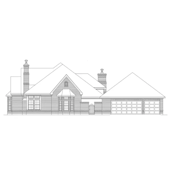 Ranch House Plan Right Elevation - Aspen Traditional Ranch Home 037D-0025 - Search House Plans and More