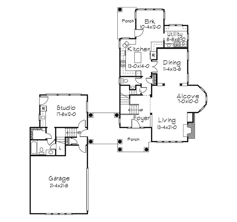 Country House Plan First Floor - Newport Farmhouse 037D-0028 - Shop House Plans and More