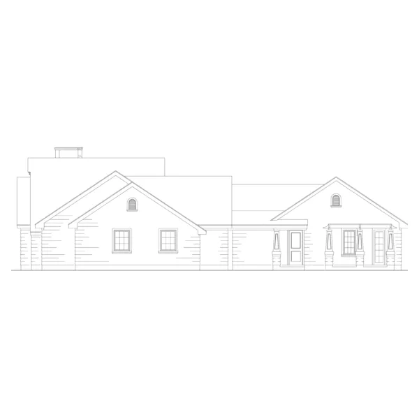 Modern House Plan Right Elevation - Shrewsbury Ranch Home 037D-0029 - Shop House Plans and More