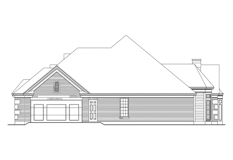 Ranch House Plan Right Elevation - Ashbury Ranch Home 037D-0030 - Search House Plans and More