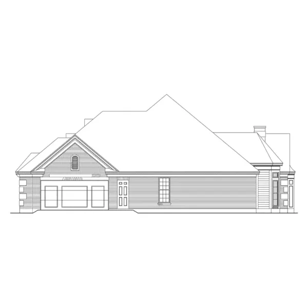 Traditional House Plan Right Elevation - Ashbury Ranch Home 037D-0030 - Search House Plans and More