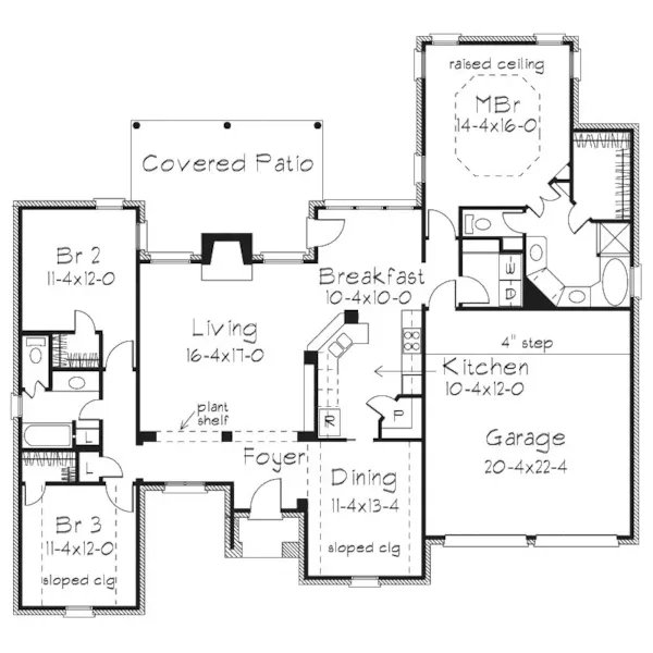 Traditional House Plan First Floor - Stonebridge Traditional Home 037D-0031 - Shop House Plans and More