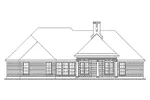 Ranch House Plan Rear Elevation - Stonebridge Traditional Home 037D-0031 - Shop House Plans and More