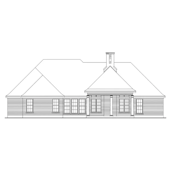 Traditional House Plan Rear Elevation - Stonebridge Traditional Home 037D-0031 - Shop House Plans and More