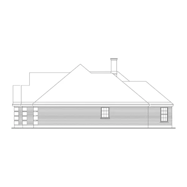 Traditional House Plan Right Elevation - Stonebridge Traditional Home 037D-0031 - Shop House Plans and More