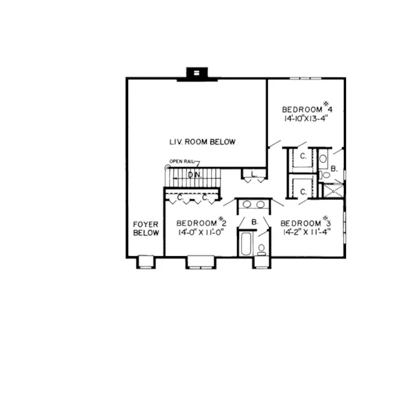 Lake House Plan Second Floor - Patricia Hill European Home 038D-0003 - Shop House Plans and More