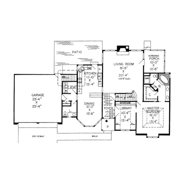 Victorian House Plan First Floor - Eastview Traditional Home 038D-0004 - Search House Plans and More