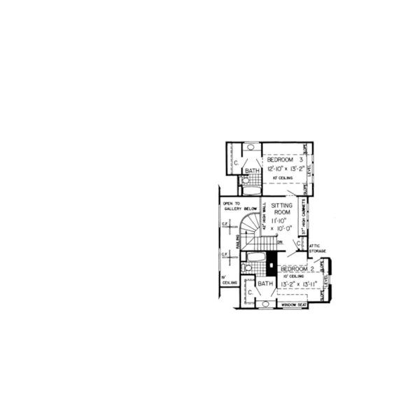 Country House Plan Second Floor - Hawthorne Pass Farmhouse 038D-0005 - Search House Plans and More