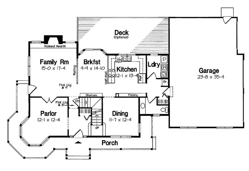 Country House Plan First Floor - Eveline Southern Farmhouse 038D-0006 - Search House Plans and More