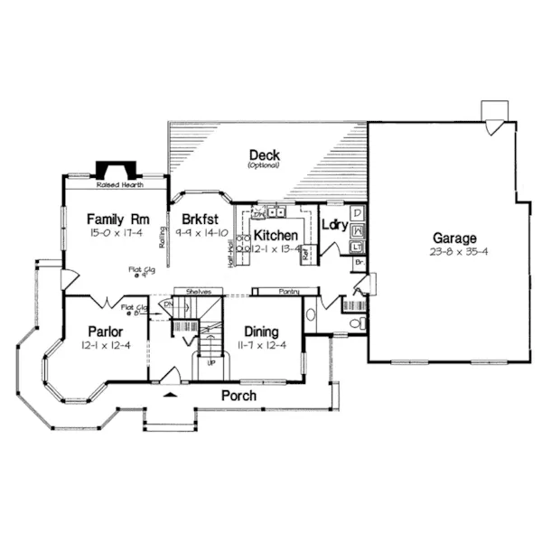 Victorian House Plan First Floor - Eveline Southern Farmhouse 038D-0006 - Search House Plans and More