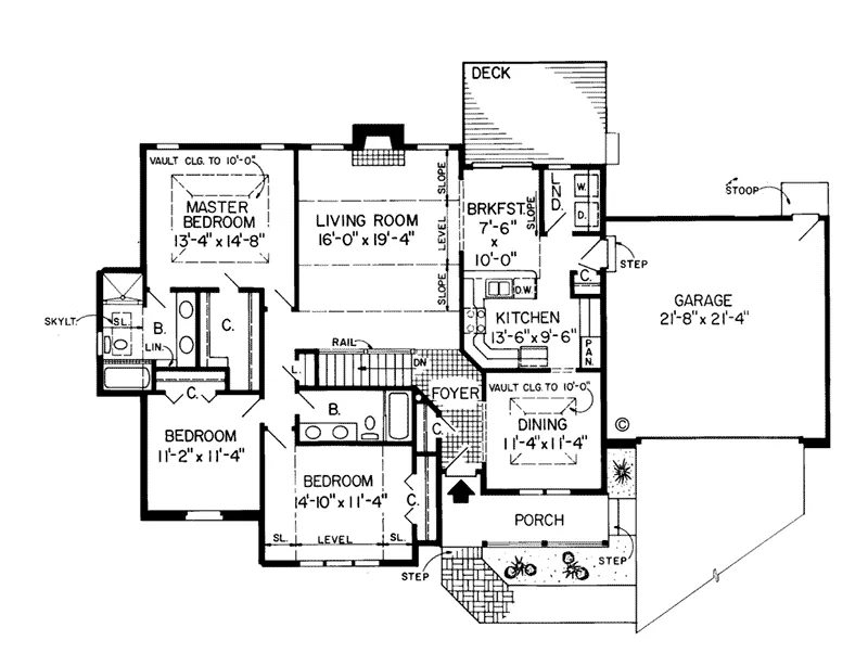 Traditional House Plan First Floor - Madeline Manor Ranch Home 038D-0013 - Shop House Plans and More