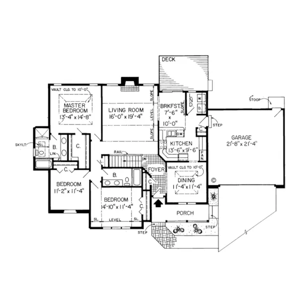 Country House Plan First Floor - Madeline Manor Ranch Home 038D-0013 - Shop House Plans and More