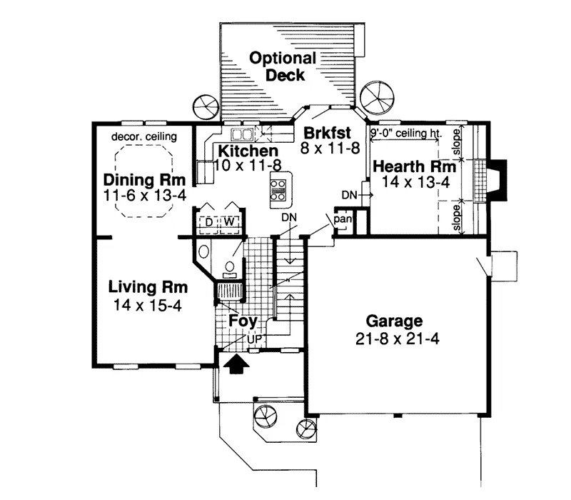 Farmhouse Plan First Floor - Moselle Country Home 038D-0017 - Shop House Plans and More