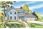 Traditional House Plan Front Image - Moselle Country Home 038D-0017 - Shop House Plans and More