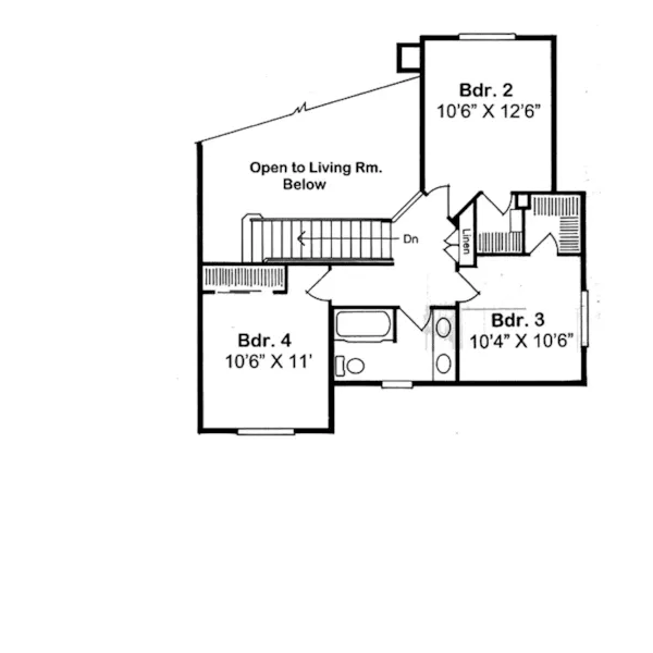 Southern House Plan Second Floor - Connor Traditional Home 038D-0019 - Search House Plans and More